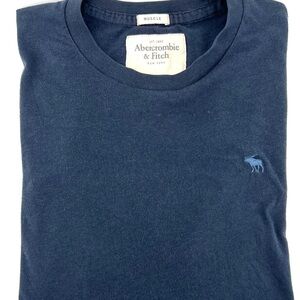 Abercrombie & Fitch Men's Dark Blue Tee